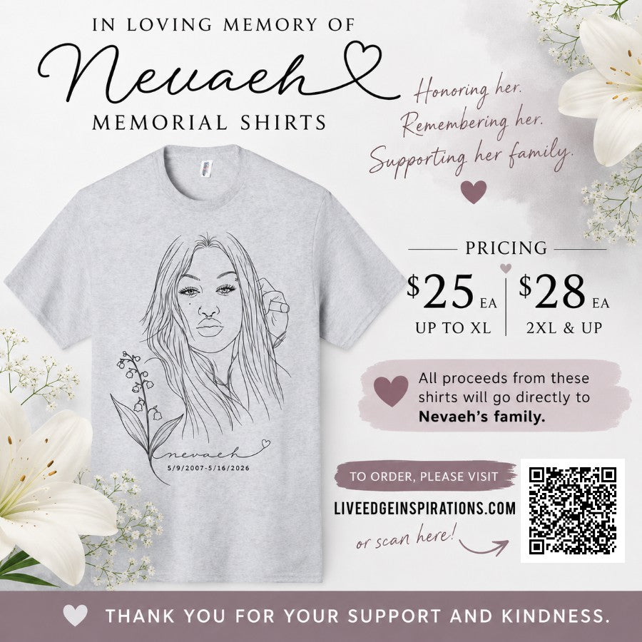Nevaeh Skye Schweinsberg Memorial shirts